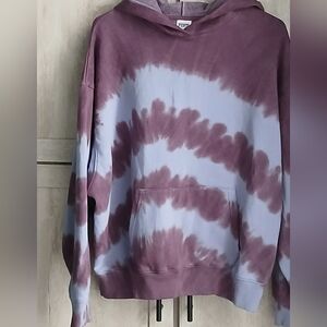 Purple and Gray Tie-Dye Hoodie Set 2pc.